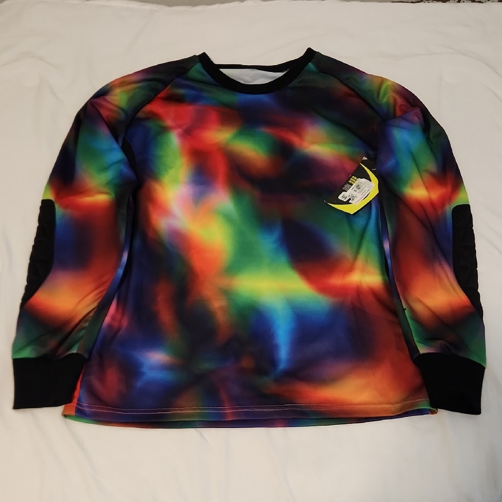 Vibrant Rainbow Tie Dye Adult Keeper Jersey